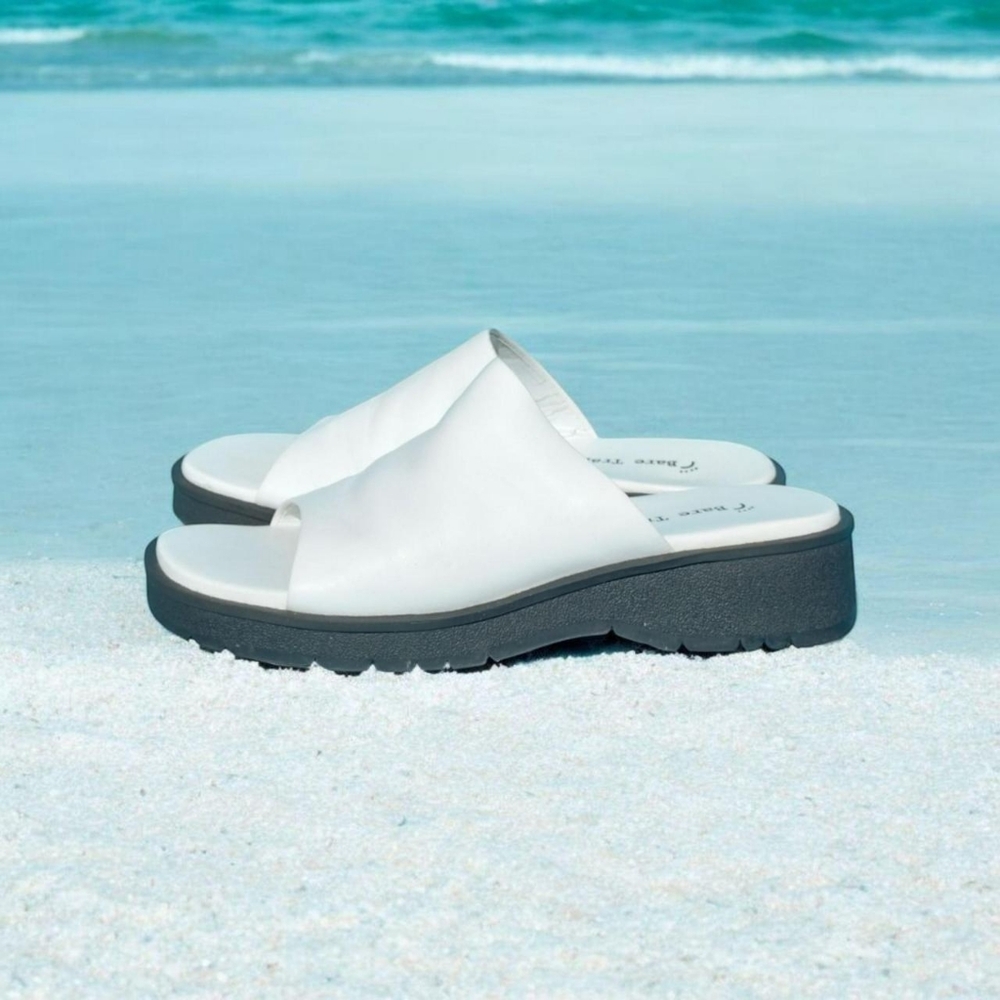 Y2K White and Black Mule Sandals